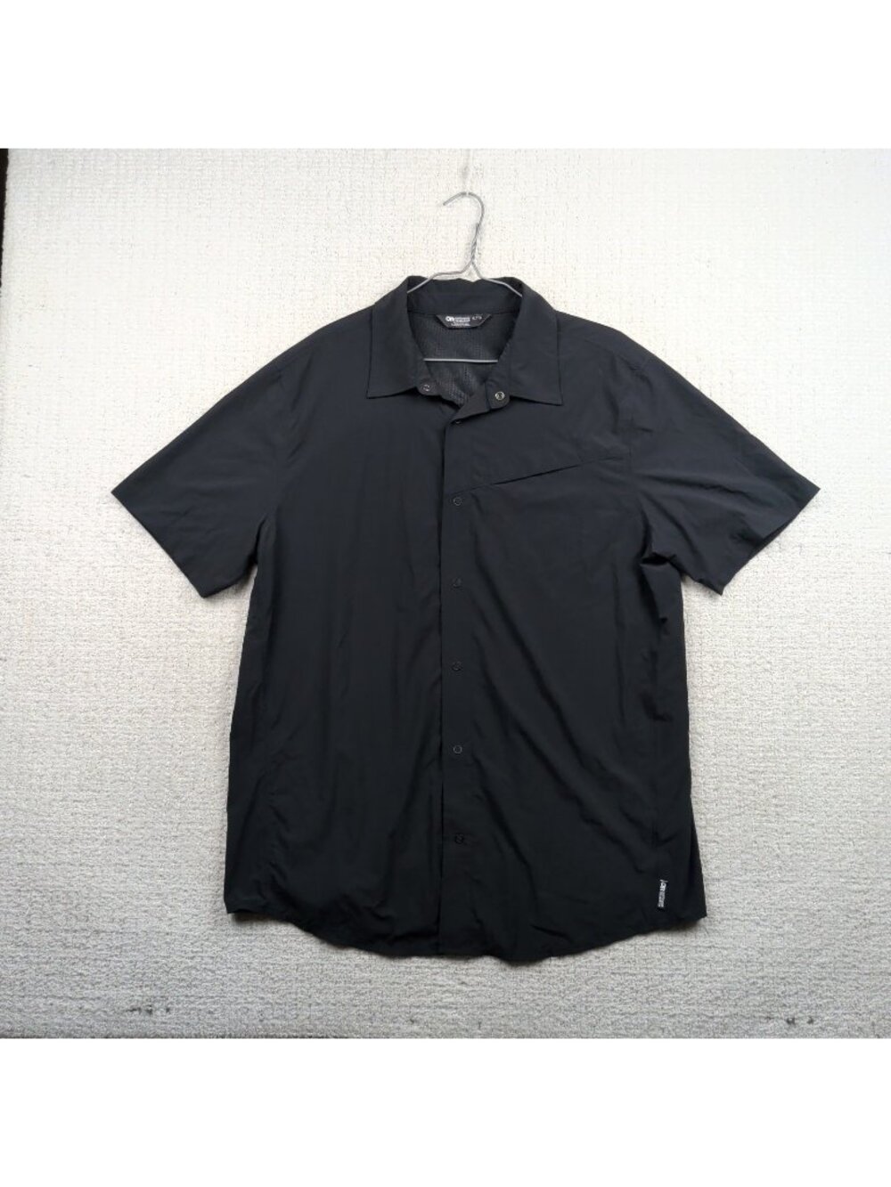 Outdoor Research Astroman Short Sleeve Sun Snap Shirt Mens XL Black Hiking Gorp